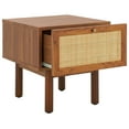 thumbnail image 5 of SAFAVIEH Aino Modern 1 Drawer Nightstand,Walnut, 5 of 14