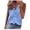 Blue, variant on MEICHEN Women's Ruffle V-Neck Sleeveless Solid Print Casual Dressy T-Shirt Top Summer Essentials Fall Fashion Clothing