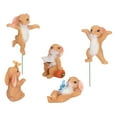 thumbnail image 2 of LetCart Figuras De Jardín En Miniatura, 5 Piezas Figuras De Conejitos Estilo Lindo Material De Resina Decorativo DIY Micro Paisaje Adorno De Hierba para Patio Trasero, 2 of 5