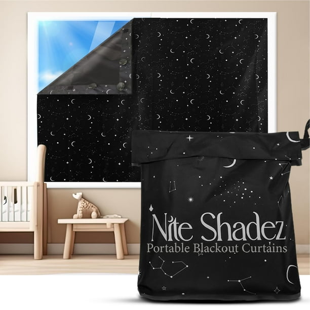 Cortinas Blackout Nite Shadez portátiles de 60 x 80 cm con ventosas