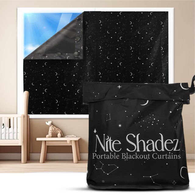 Cortinas Blackout Nite Shadez portátiles de 60 x 80 cm con ventosas