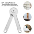 thumbnail image 4 of QUMIIRITY 2Pcs Lid Support Hinge Hydraulic Rod Zinc Alloy Silver for Home Use, 4 of 4