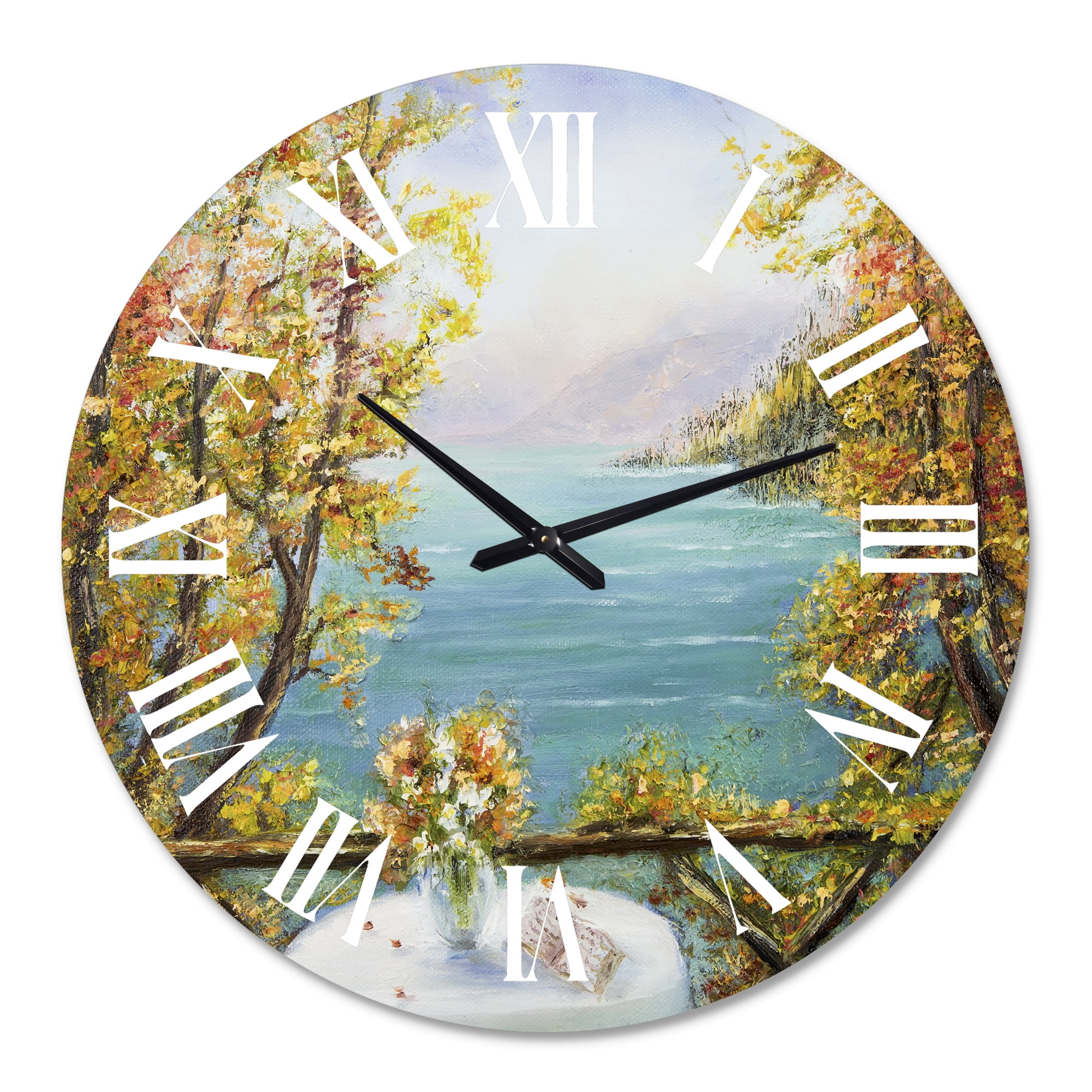 Designart 1 in Quartz Coastal Wall Clock