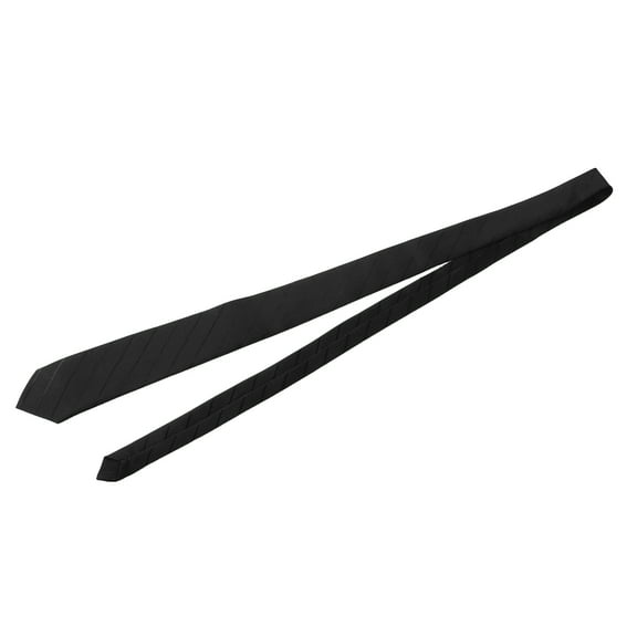 OULII Classic Black Striped Tie for Men Formal Business Necktie Suitable for Work and Events