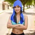 thumbnail image 7 of WEIWEIGG Cooling Hoodie Towel with Evaporative Cool Technology – Cools Instantly When Wet, Upf 50 Sun Protection, Stays Securely in Place, Great for Gym & Outdoor Activities,Blue, 7 of 7