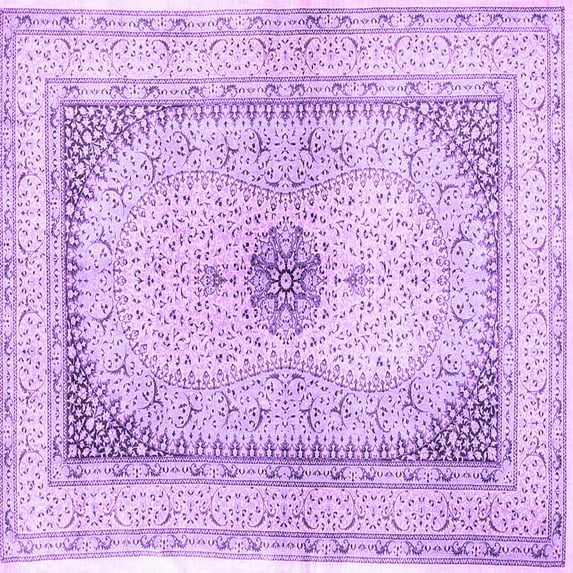 Ahgly Company Indoor Square Persian Purple Traditional Area Rugs, 8' Square