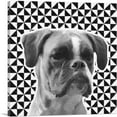 thumbnail image 1 of ARTCANVAS Boxer Dog Breed Black White Geometric Canvas Art Print - Size: 12" x 12" (1.50" Deep), 1 of 9