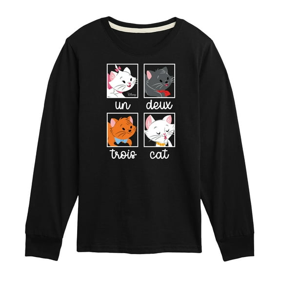 Disney Classics - Cats & Dogs - Un Deux Trois Cat - Toddler And Youth Long Sleeve Graphic T-Shirt