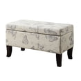 thumbnail image 3 of Designs4Comfort Ottoman Winslow en Tissu Imprimé Papillon Multicolore, 3 of 3