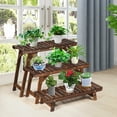 thumbnail image 4 of Gymax 3 Tier Step Design Plant Shelf Rack Freestanding Ladder Flower Pot Stand Holder, 4 of 10