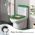 thumbnail image 4 of HELLHERO Santa Claus Elastic Edge Toilet Seat Cover Replacement Soft Fits All Toilet Shapes Washable and Reusable Toilet Top Cover Set Elastic Bottom Household, 4 of 8