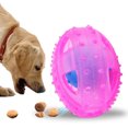 thumbnail image 3 of Rugby Appearance Multi-Functional Dog Training Play&Eat Ball Giggle Ball For Pets(Pink), 3 of 10