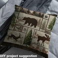 thumbnail image 2 of Castle Fairy Bear Deer Fabric by the Yard 3 Yards for Teenager,Geometric Plaid Sewing Fabric,Jungle Animal Fabric for Sewing,Breathable Home Decor, 2 of 6