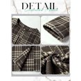 thumbnail image 3 of HUBERY Women Open Front Long Sleeve Houndstooth Plaid Print Cardigan, 3 of 6