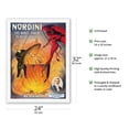 thumbnail image 2 of The Great Nordini - The White Fakir in Devil’s Hell - Vintage Magic Poster c.1910 - Japanese Unryu Rice Paper Art Print 24 x 32 in, 2 of 4