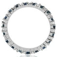 thumbnail image 2 of Pompeii 1/2ct Blue Sapphire Diamond Wedding Band Stackable Eternity Ring 14k White Gold, 2 of 3