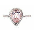 thumbnail image 5 of HeartsAndYou 4ct Natural Peach Morganite Stylish Solitaire Halo Ring 100% 14k SOLID Rose Gold, 5 of 9