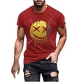 thumbnail image 2 of Blusas y camisas de manga corta y cuello redondo para hombre. Blusas/camisetas de manga corta con cuello redondo y estampado de Halloween para hombre. Blusa para hombre., 2 of 5
