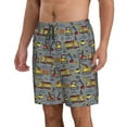 thumbnail image 2 of Naloa Modern Excavator Men's Beach Shorts, Surfing shorts, Swim trunks, Quick Dry Swim Trunks for Surfing Beach Fun - Medium, 2 of 9
