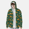 thumbnail image 2 of Gaeub Green Plants with Fox Men's and Women's UPF 50+ Long-Sleeved Sun Protection Clothing, Fishing Shirt Long Sleeve Zip-Small, 2 of 7
