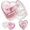 pink, variant on Large Puffs and Containers , Clear Dusting Case 3 count You Can Also Store Accessories Such As Earrings, Necklaces, And Rings ()