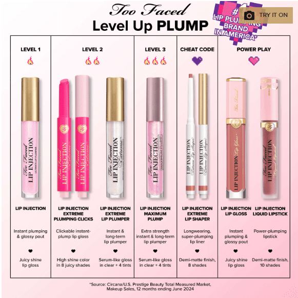 Too Faced Lip Injection Power Plumping Cream Liquid Lipstick 3ml - It's So Big!