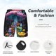 thumbnail image 3 of Fotbe Colorful Mushroom Traje de Baño para Hombre – Shorts de Natación de Secado Rápido con Forro y Bolsillos-Medium, 3 of 6