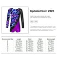 thumbnail image 5 of DPOIS Kids Girls Long Sleeve Dance Leotard for Gymnastics Ballet Purple 14, 5 of 5