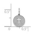 thumbnail image 5 of 925 Sterling Silver Baptism Disc Charm Pendant, 5 of 6