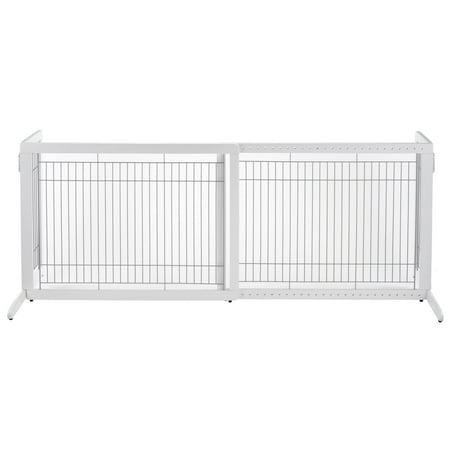 Richell Freestanding HL Pet Gate, Origami White
