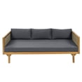 thumbnail image 5 of CLAREMONT 3 SEATER DAYBED WITH RATTAN ARMS (DARK GREY CUSHION), 5 of 8