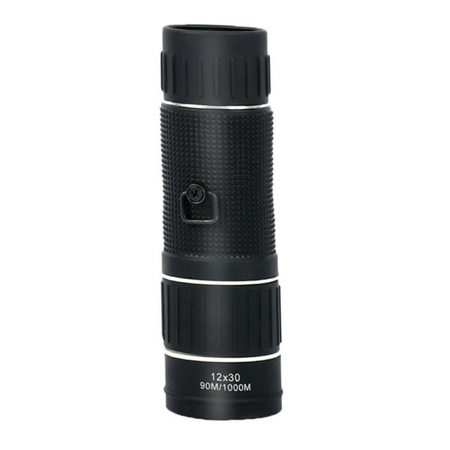 WLOELOEW Monocular Telescope 12X Magnification High Definition Low Light Night Vision Mini Portable With Phone Camera Clip Plastic Construction 5.5X2X2 Inches
