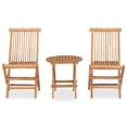 thumbnail image 2 of Juego de comedor para patio Casafoyer de madera maciza de teca, 3 piezas, 2 of 5