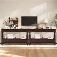 thumbnail image 4 of LKTART 54 inch Farmhouse Console Table, Solid Wood Entryway Table with 6 Drawers and Storage Shelf, Espresso, 4 of 8