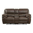 thumbnail image 4 of Lexicon Proctor 2-Piece Microfiber Upholstery Power Reclining Sofa Set in Brown, 4 of 14