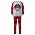 thumbnail image 2 of Odeerbi Christmas Pajamas for Family Holiday Long Sleeve Family Christmas Pajamas Matching Sets Dad Casual Printed Top with Bottom Outfits Home Wear Sleepwear Family Matching PJs Set Red, 2 of 6