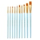 thumbnail image 1 of Juego de pinceles de pintura para el cabello de nailon, 10 Uds., redondos para arte de uñas faciales TFixol  cepillos, 1 of 7
