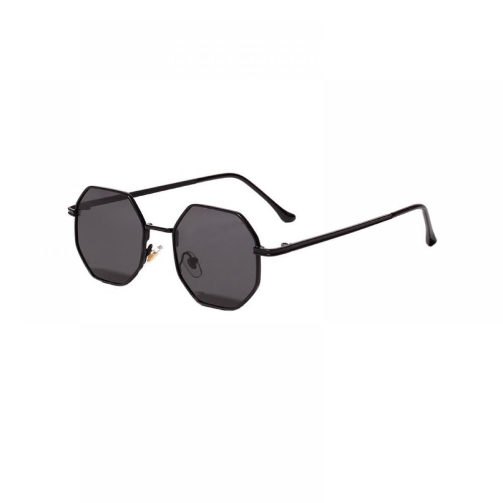 Dollger Hexagon Polarized Sunglasses for Women Trendy Metal Frame Small Square Sunglasses UV400 Vintage Retro Shades 