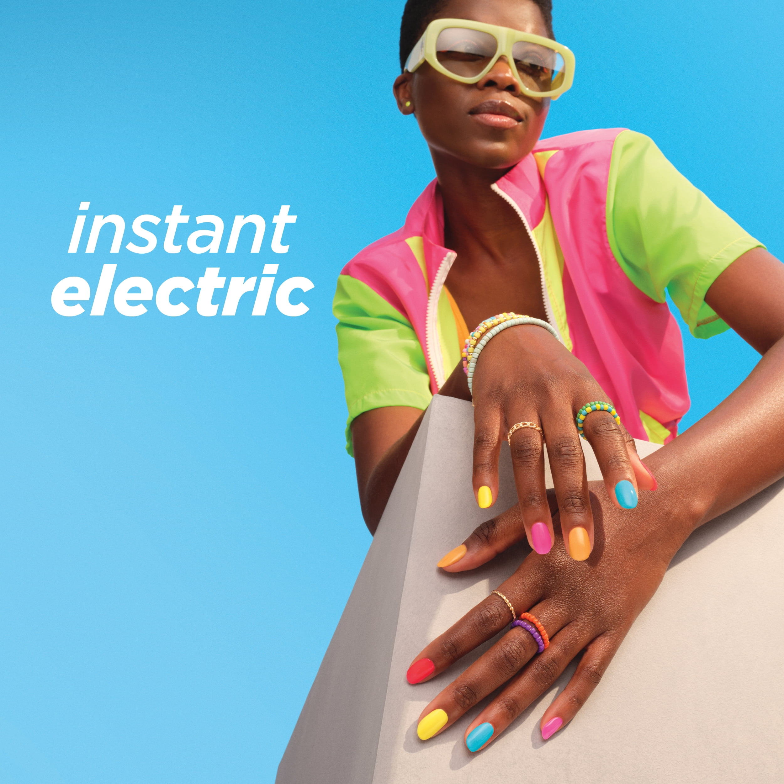 Sally Hansen Insta-Dri Electric Feels Quick-Dry Nail Polish, Electric Splash, 0.31 fl oz