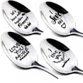 thumbnail image 3 of Valentine's Day Engraved Stainless Steel Spoons - My Heart Beart Only for You Spoons Valentine's Day Wedding Birthday Romantic Gift for Your Loved Boyfriend Girlfriend Husband Wife, 3 of 4