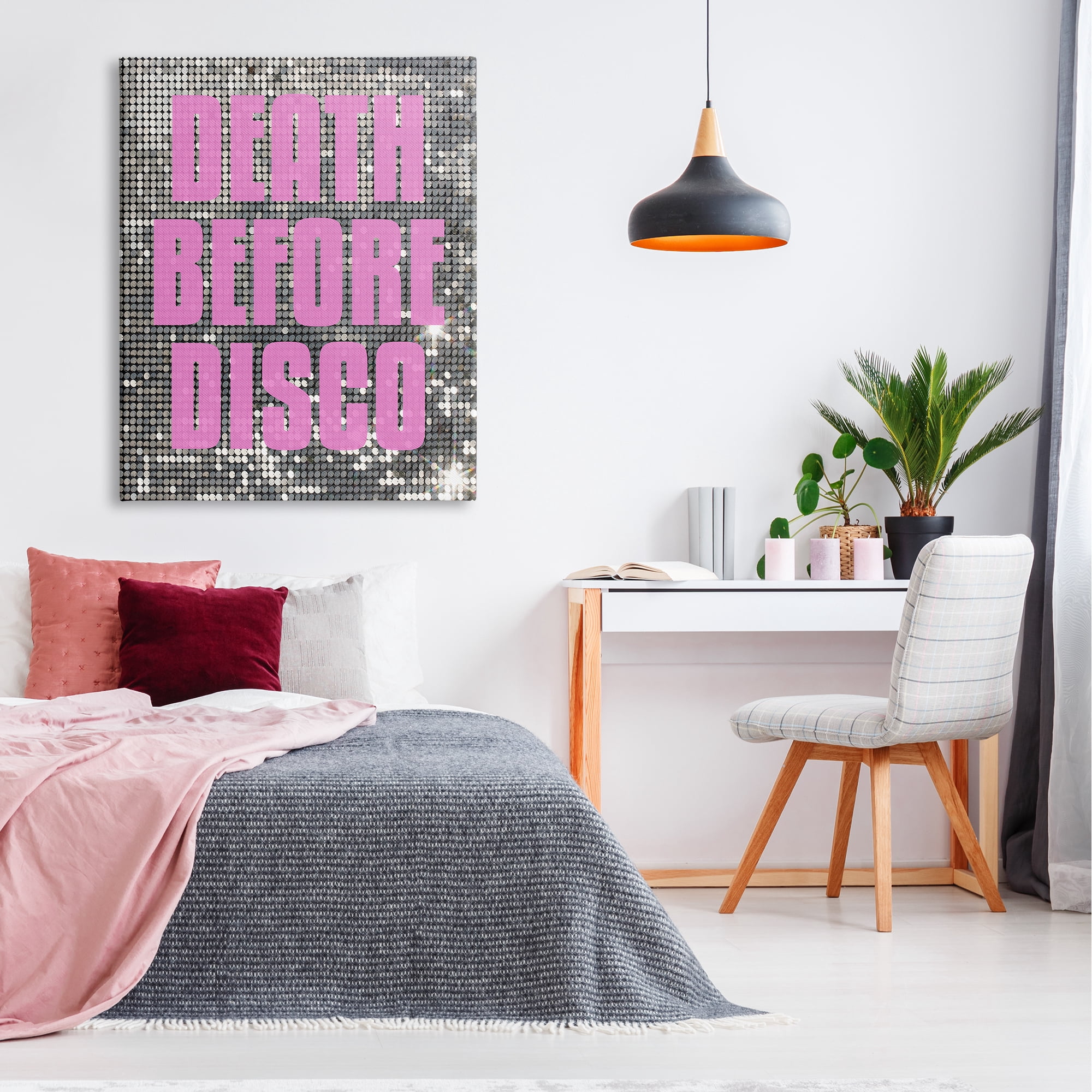 Stupell Industries Glam Death Before Disco Abstract Painting Gallery Wrapped Canvas Art Print Wall Art, 36 x 48