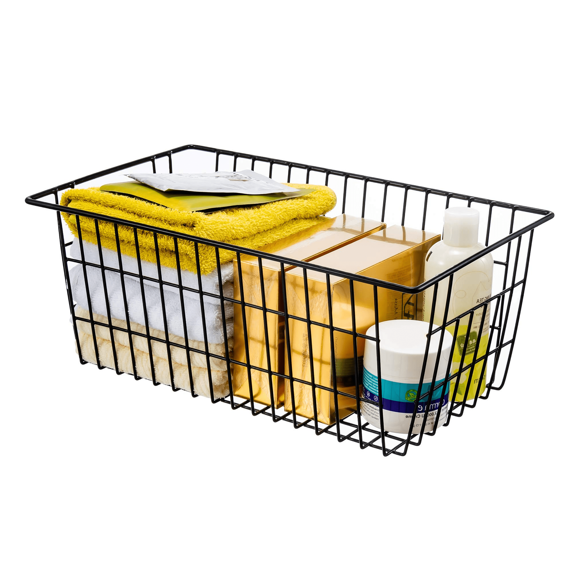 Wire Storage Freezer Baskets, Set of 2 Large 15.2 Farmhouse Organizer  Storage B