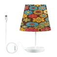 thumbnail image 2 of Colorful Flower and Mushroom Desk Lamp LED Table Nightstand Lamps with 3 Color Temperatures for Home Bedroom Living Room Decor 6x11, 2 of 8