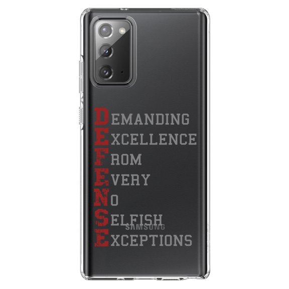 DistinctInk Clear Shockproof Hybrid Case for Samsung Galaxy Note 20 (6.7" Screen) - TPU Bumper Acrylic Back Tempered Glass Screen Protector - DEFENSE Demanding Excellence
