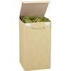 Household Essentials Flat-Folding Resin Wicker Hamper With Lid