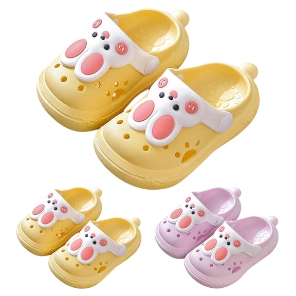 WUANDIXFA Toddler Boys Girls Cute Garden Water Clogs Slip On Sandals Slides Lightweight Slipper Outdoor Summer Swimming Pool Children Beach Pool Shoes (Purple, 4)