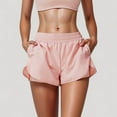 thumbnail image 2 of Women's High Waist Running Shorts with Built-In Liner and Side Pockets for Storage - Medium, Pink, 2 of 7