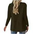 thumbnail image 6 of WULMLEO Women Jackets Lightweight Lapel Collar Office Suits Jacket Long Sleeve Dressy Summer Oversized Button Blazer Petite Fall Clearance Tweed Formal Mujer Open Front Army Green L, 6 of 7