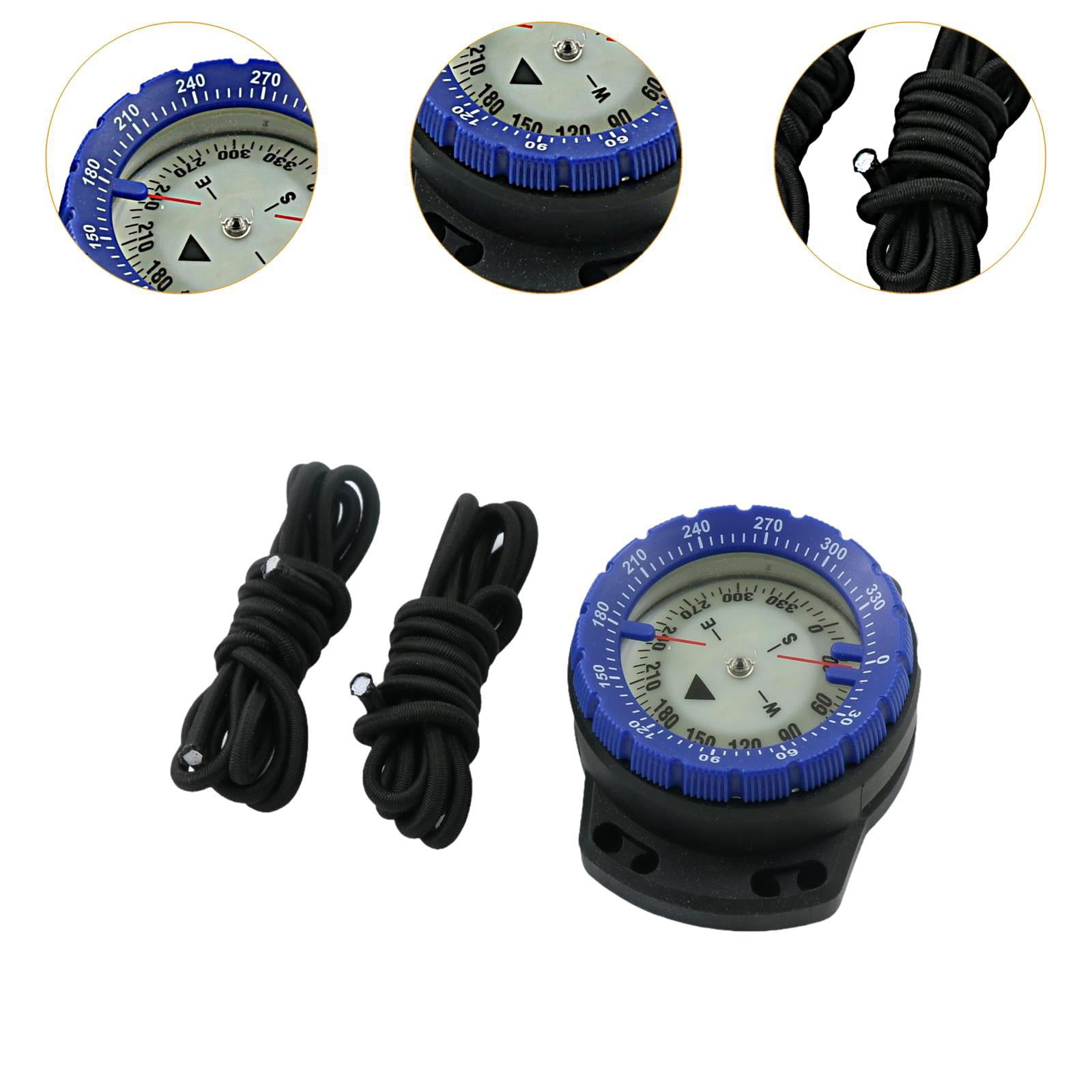 Wswqop Dive Compass Luminous Portable Tool Diving Equipment Lightweight Outdoor Camping Blue