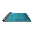 thumbnail image 2 of Ahgly Company Indoor Round Oriental Turquoise Blue Industrial Area Rugs, 4' Round, 2 of 4